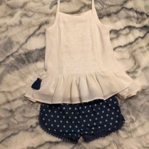 Girls denim short outfit